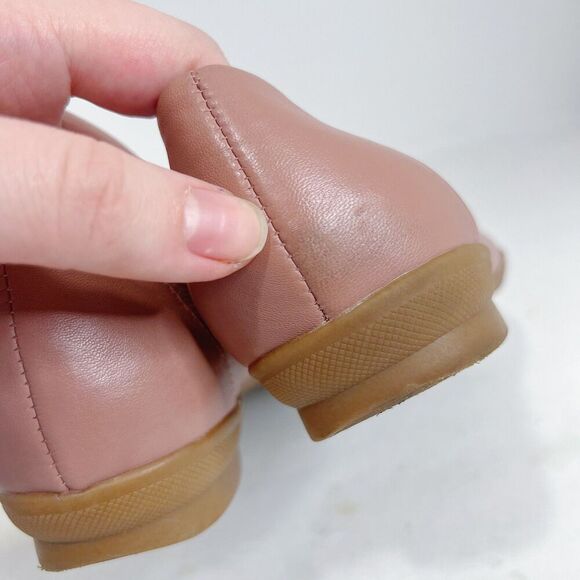 Nurture Dusty Rose Pink Leather Ballet Flats Bow Size 7 Balletcore Coquette - Picture 9 of 10